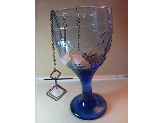 Pink Opalite Necklace and Earring Jewelry Set