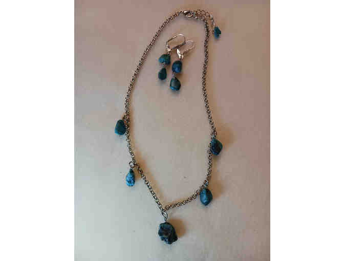 Turquoise Necklace and Earring Jewelry Set