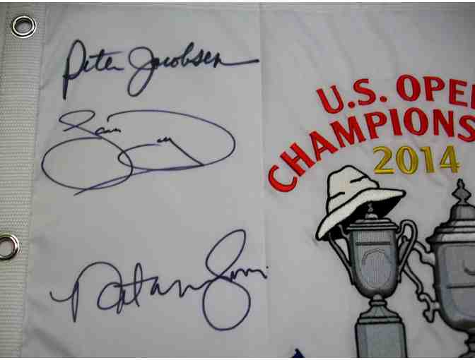 2014 U.S. Open Championships Pin Flag Autographed by Jason Day (and 6 others)