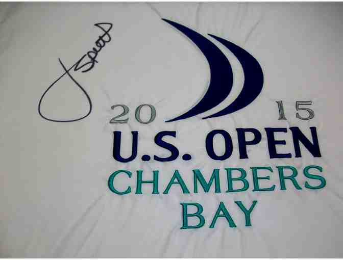 Jordan Spieth 2015 U.S. Open Champion Autographed Pin Flag