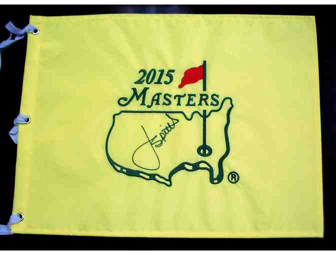 Jordan Spieth 2015 Masters Champion Autographed Pin Flag