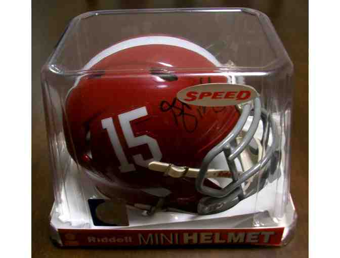 Greg McElroy Autographed Mini Helmet
