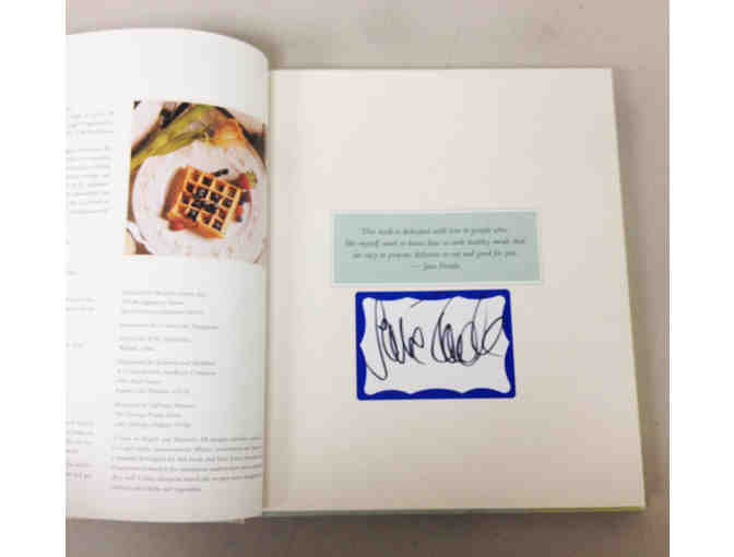 SIGNED COPY OF JANE FONDA'S 'COOKING FOR HEALTHY LIVING' COOKBOOK