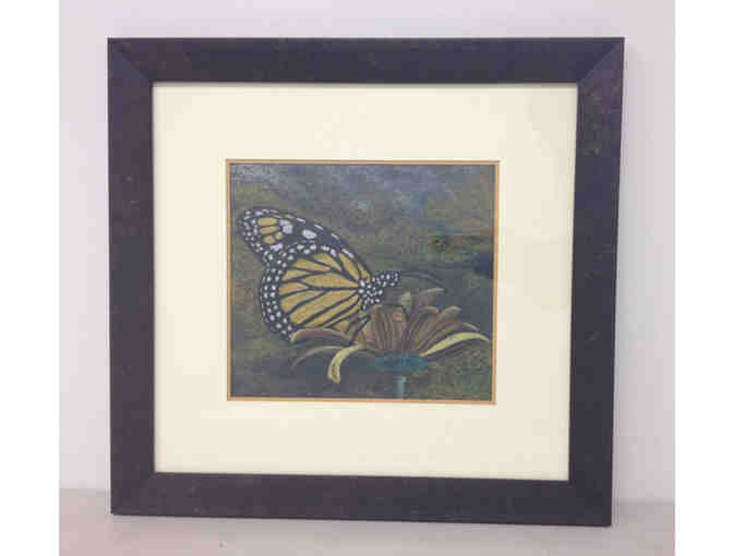 3 FRAMED PASTELS - PAPILLONES III - BUTTERFLY, BROAD LEAF, PARSLEY