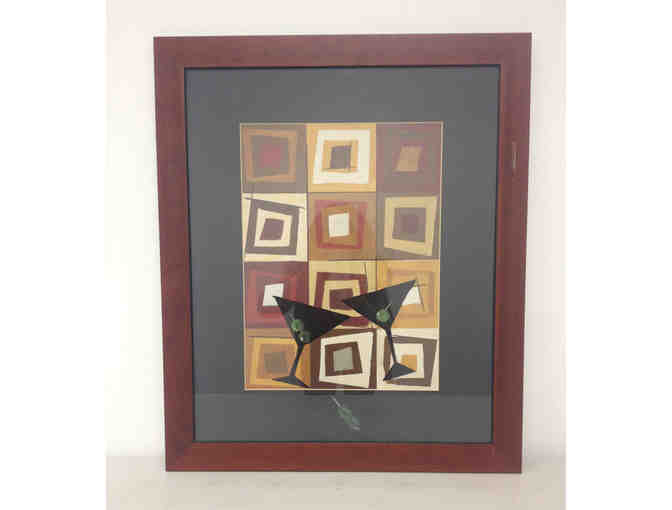 2 FRAMED MARTINI PRINTS