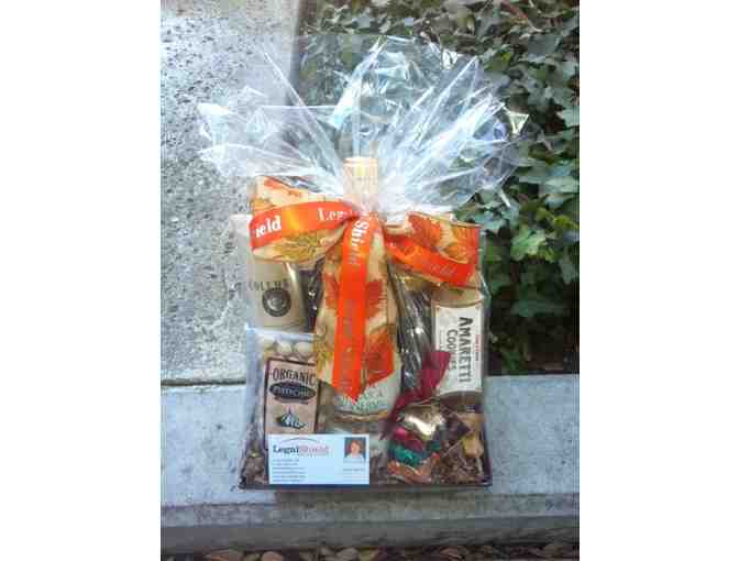 GIFT BASKET W/ WINE, SHIRTS, & NOTECARDS + GIFT BASKET W/ PINOT NOIR & SNACKS