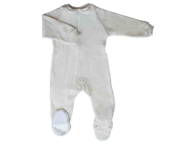 CastleWare Baby 100% Organic Cotton Footie in Natural XLarge 18 - 24 mos - Photo 1