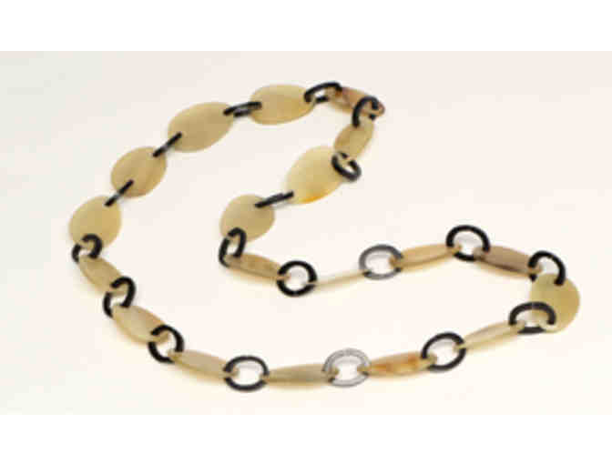 Sustainability Harvested  - Elegant Polished Horn Pieces Necklace