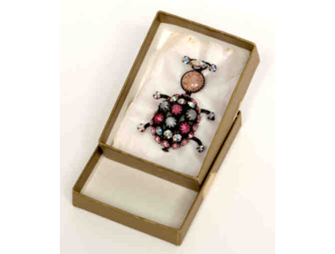 Audacious, bold, & powerful - Vintage Lady Bug Jeweled Brooch