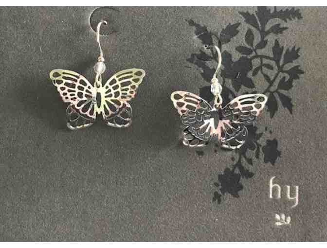 Holly Yashi Silver Enchanted Butterfly Earrings