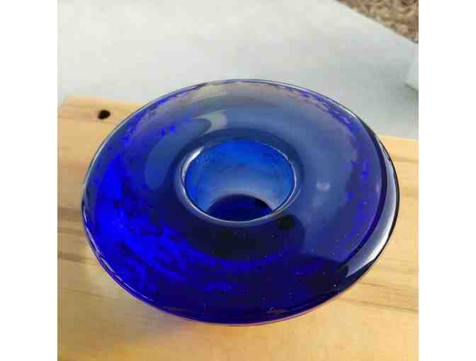 Fire & Light Cobalt Round Candle Holder