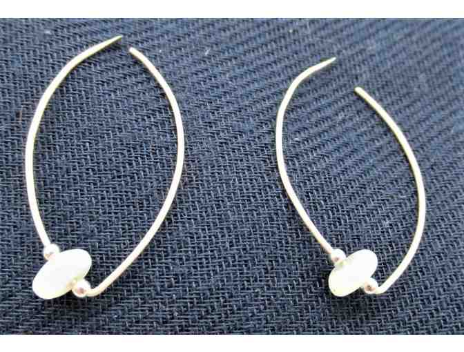 Amazonite Power Earrings with Single Silver Bead #2