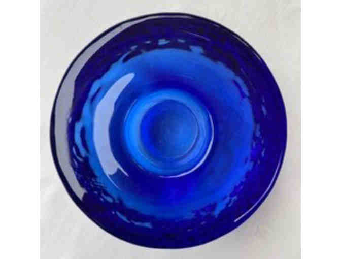 Fire & Light Cobalt Round Candle Holder