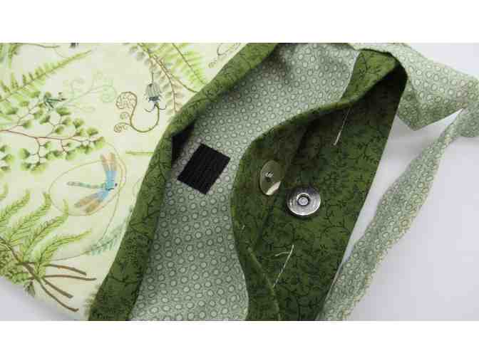 Small Green Quilted Fabric Purse