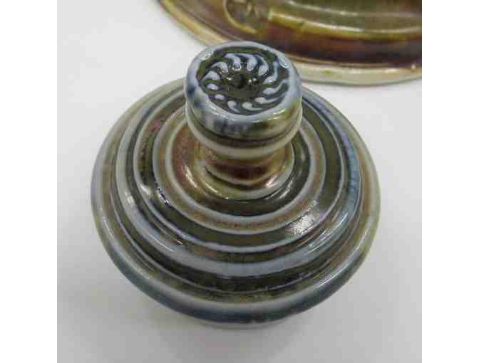 Pottery Tea Pot, Green and Blue Ceramic Pot