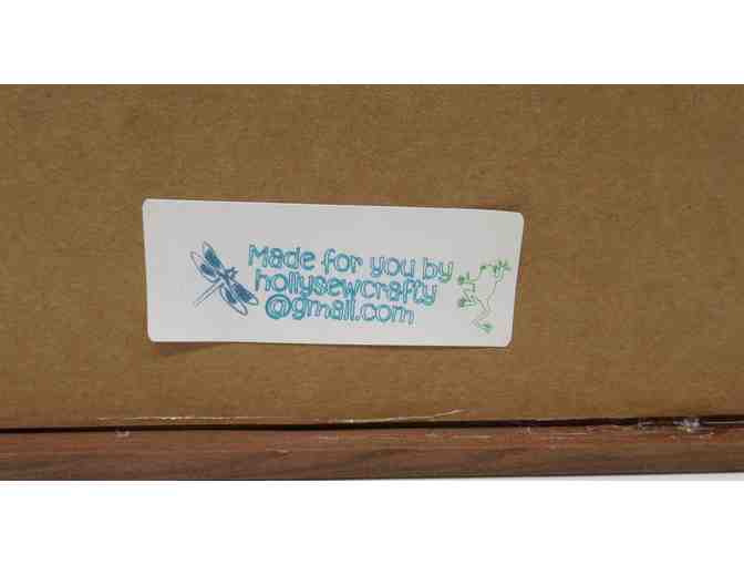 Redwood Framed Acrylic Pour Painting