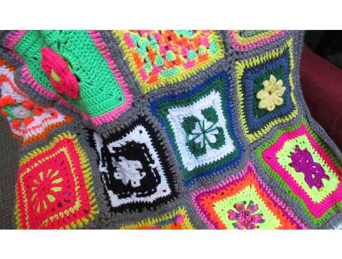 Crocheted Granny Square Afghan