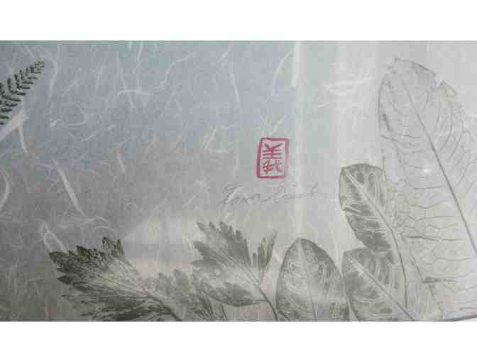 Salmon Swims Upstream - Gyotaku Fish Print