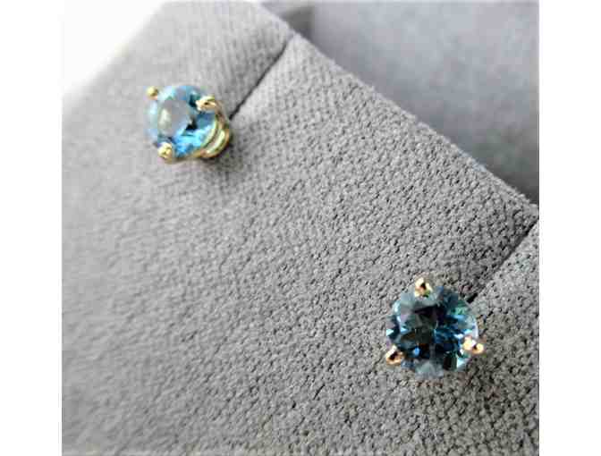 Blue Topaz Earrings from Whiplash Curve