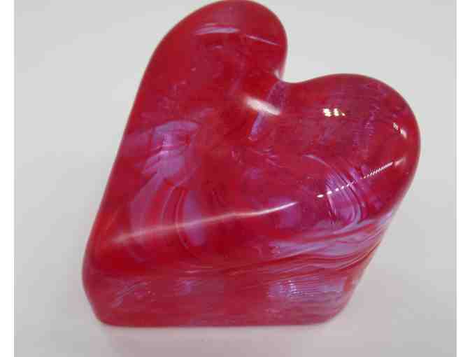 Fire and Light Pink/Red Swirl Heart