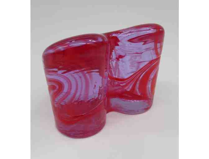 Fire and Light Pink/Red Swirl Heart