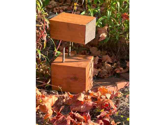 'Gravity' Redwood Garden Sculpture