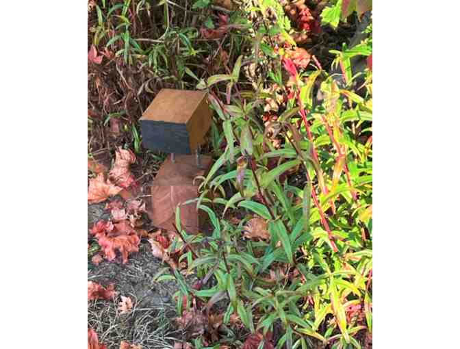 'Gravity' Redwood Garden Sculpture