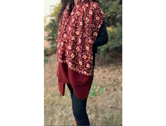 Embroidered Cashmere Shawl from Italy