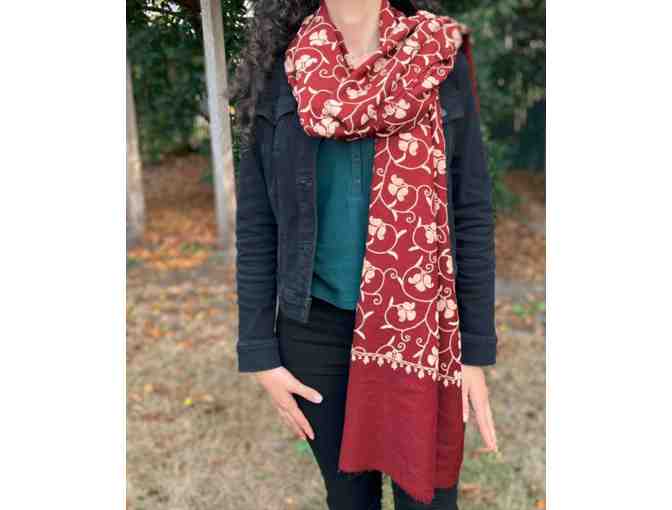 Embroidered Cashmere Shawl from Italy