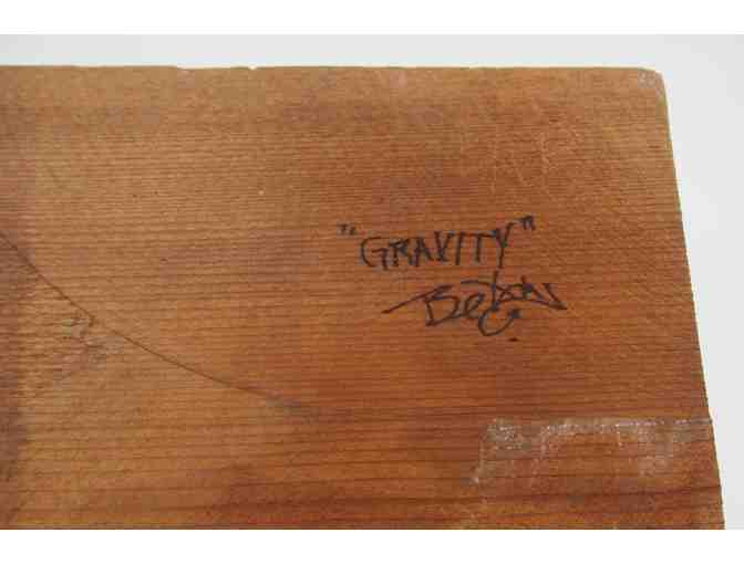 'Gravity' Redwood Garden Sculpture