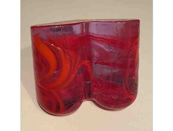 Fire and Light Pink/Red Swirl Heart