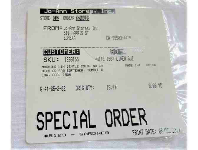 Two 100% White Linen Fabric Bolts