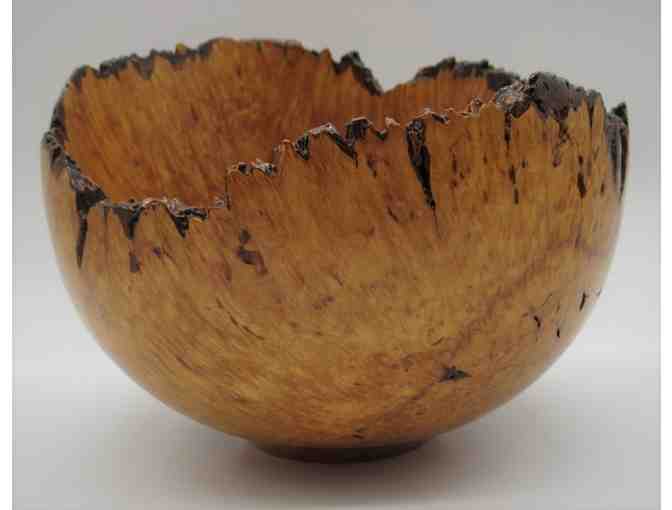 Maple Burl Wood Bowl Natural Edge Hand Crafted