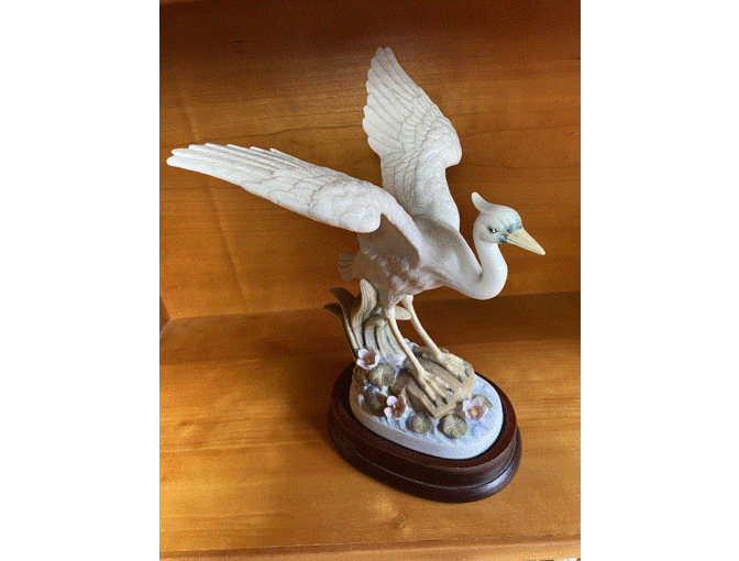 White Heron Figurine
