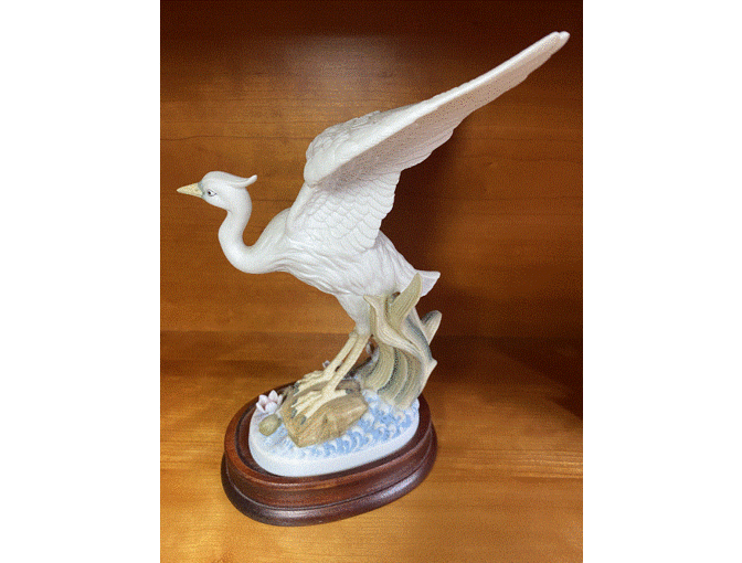 White Heron Figurine
