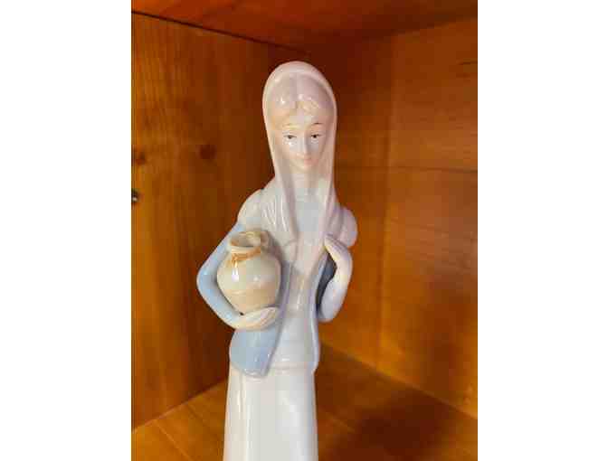 Lladro-style Figurine - Woman Holding Jug