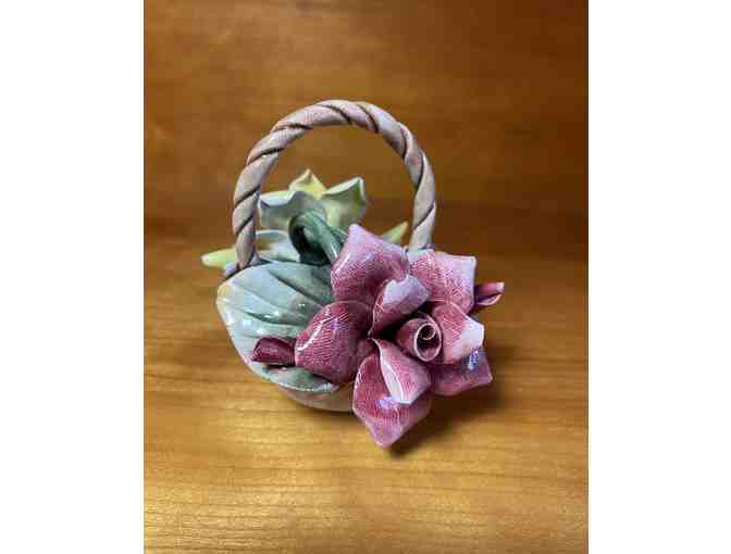 Miniature Basket with Two Roses