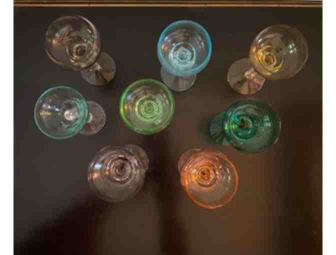 Colorful Glass Cordial Glasses
