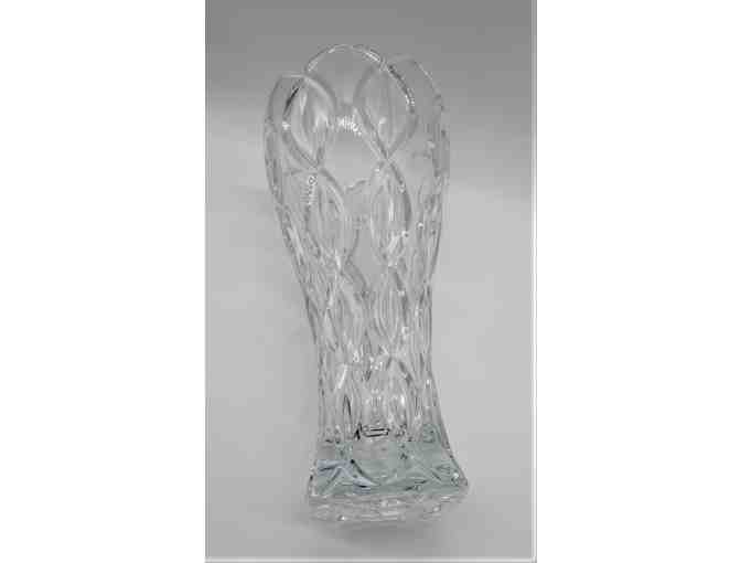 Lenox Clear Cut Crystal Tall Trumpet Vase Czech