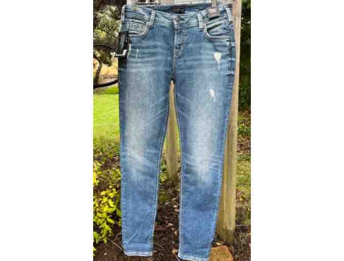 Silver Jeans Co. Girlfriend Universal Fit Mid Rise Skinny Leg Jeans -Size 30/29