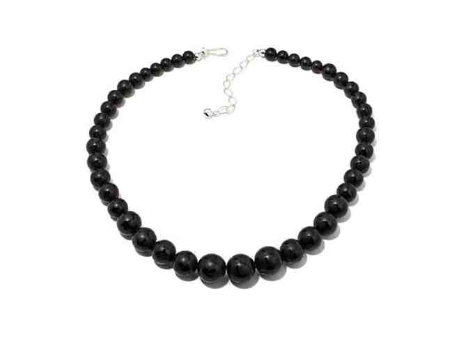 Black Agate Earrings with Necklace