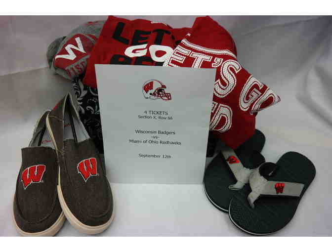 University of Wisconsin BADGER Basket - Includes (4) Game Tickets - Photo 1