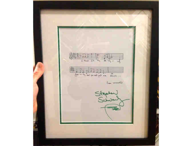 Hand-Charted and Signed Musical Line, from WICKED Composer, STEPHEN SCHWARTZ!