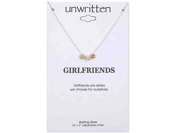 "Girlfriends" Triple Flower Pendant Necklace by Unwritten - Photo 1