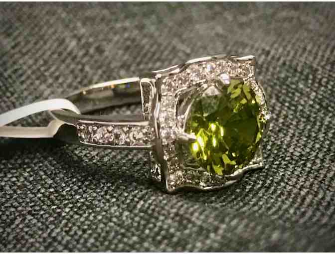 Lime Green Halo Ring