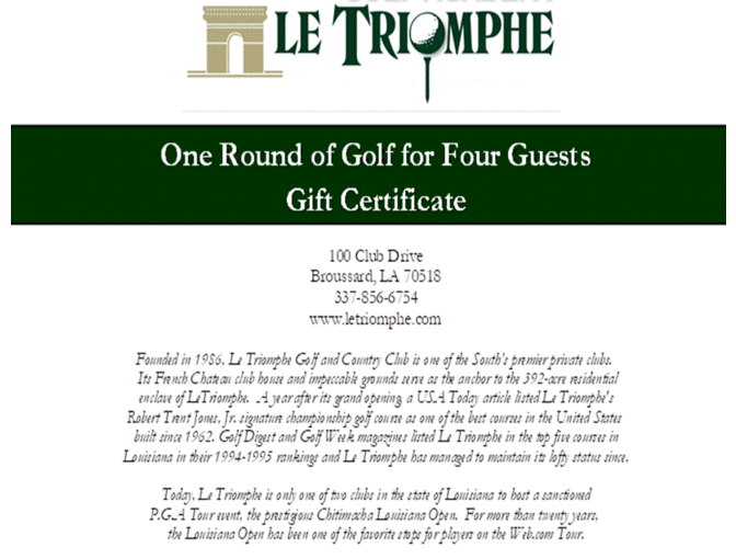 Le Triomphe round of golf for 4 people - Photo 3