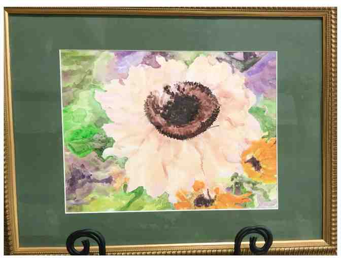 Bobi Lyon floral acrylic painting, framed - Photo 1