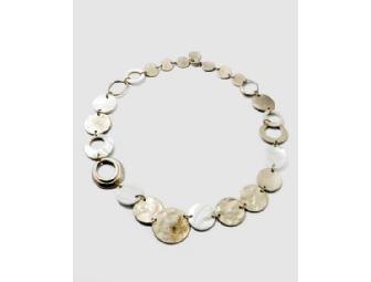 Metal and Shell Link Necklace
