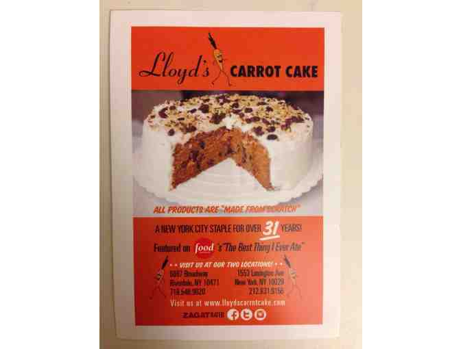 Lloyd's Carrot Cake - $50 gift certificate