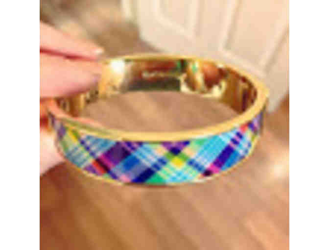Talbot's Enamel Bangle - Plaid Design